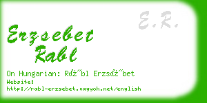 erzsebet rabl business card